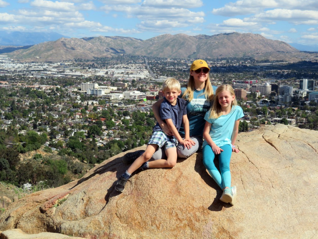 Adam, Dana, and Ashley on Mount Rubidoux overlooking downtown Riverside.