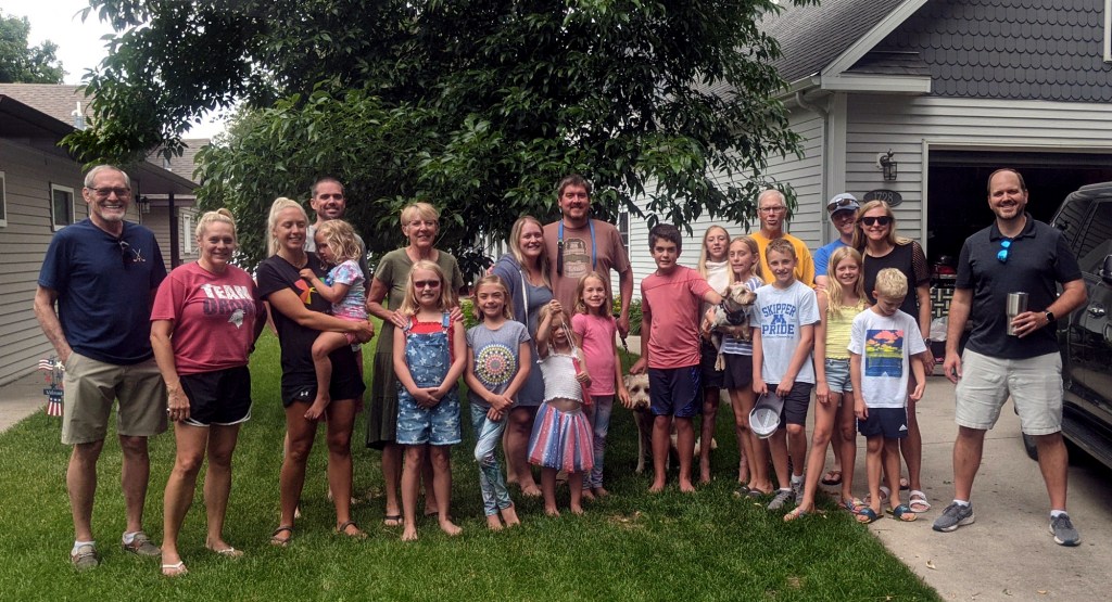 Dave with Family at Detroit Lakes, MN - July 3, 2022