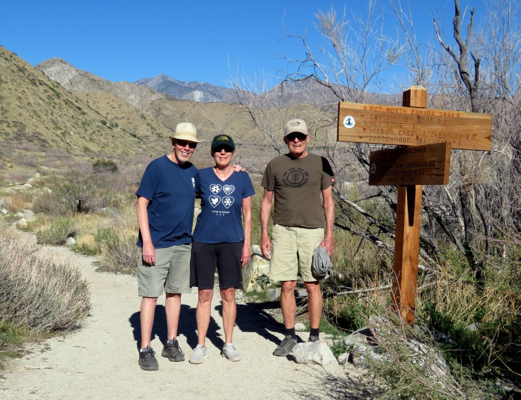 Feb. 10, 2022 - Carl, Carol & Dave at Whitewater Preserve