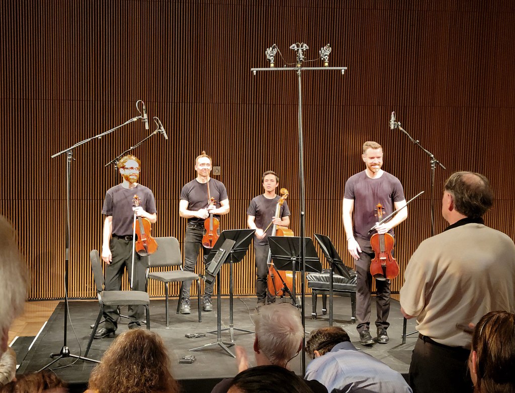 Aug. 13, 2023 - Jack Quartet at Dimenna Center for Classical Music in NYC.