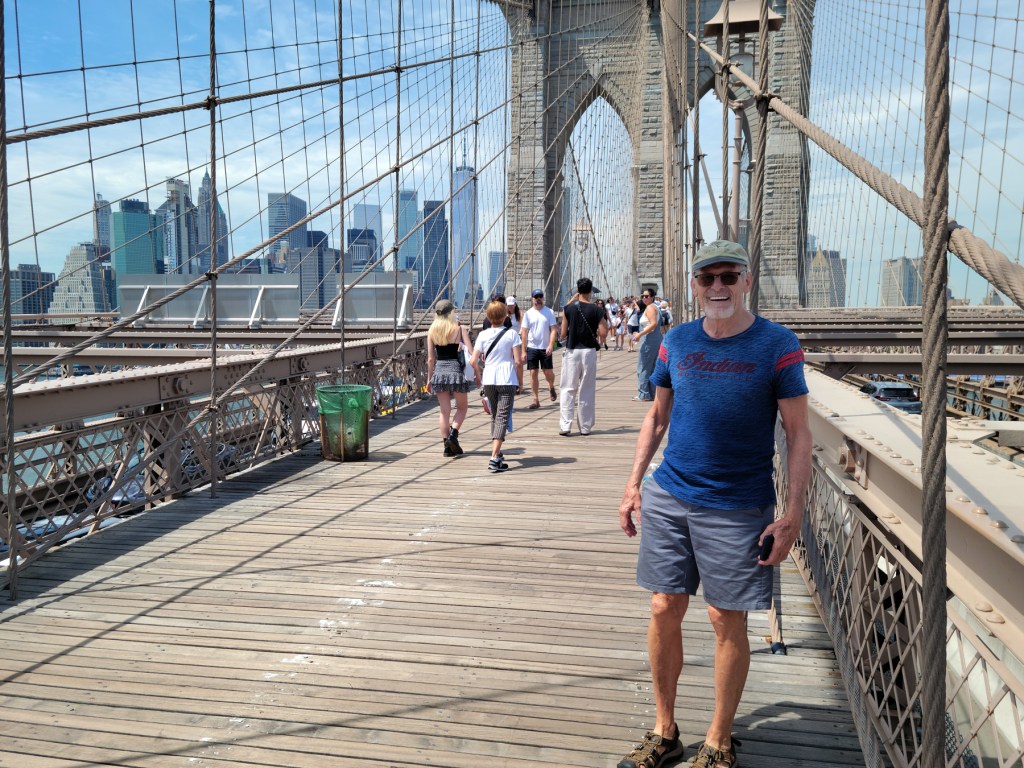 Aug. 14, 2023 - Walking across the Brooklyn Bridge