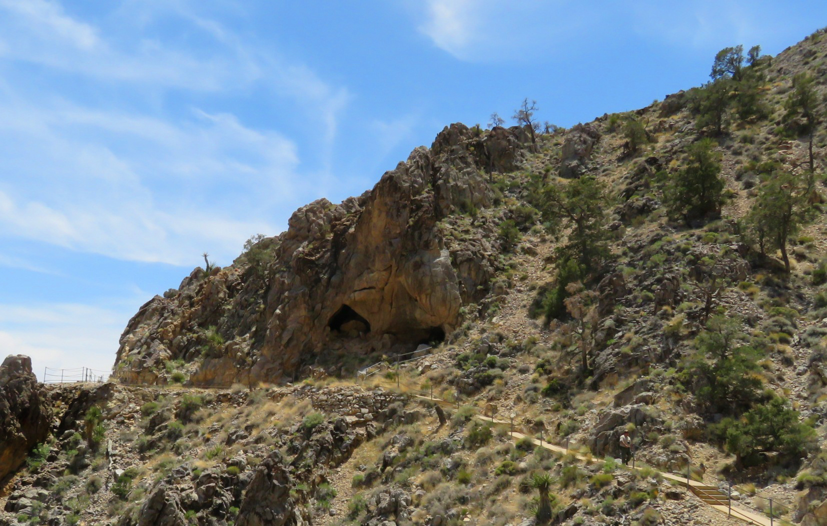 May 11, 2025 - Entrance to Mitchell Caverns.