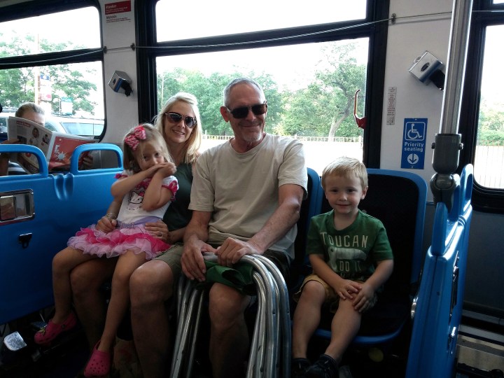 July 18, 2014 - Taking the bus downtown.