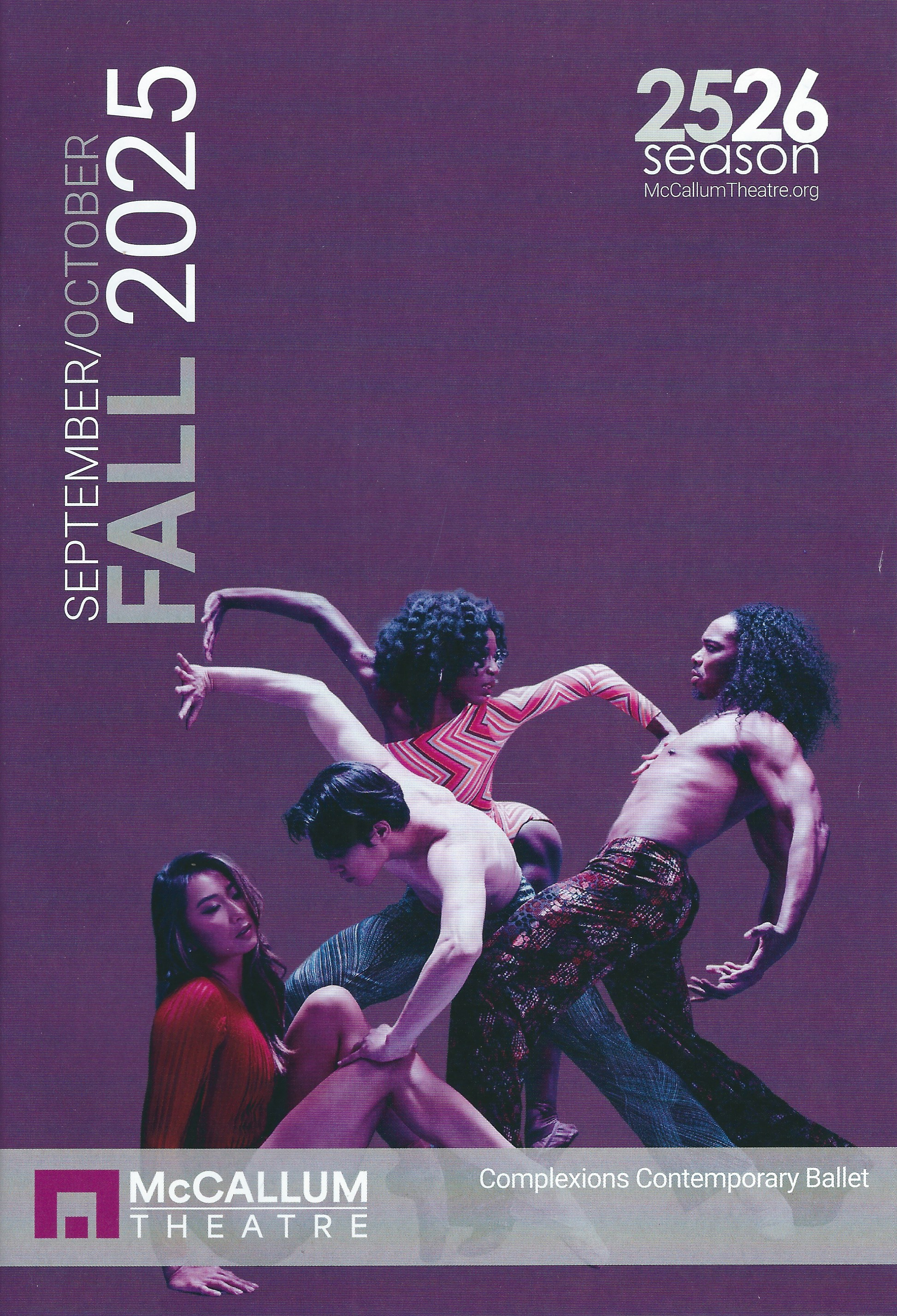 McCallum Theatre Program with members of Complexions Contemporary Ballet on the front cover.