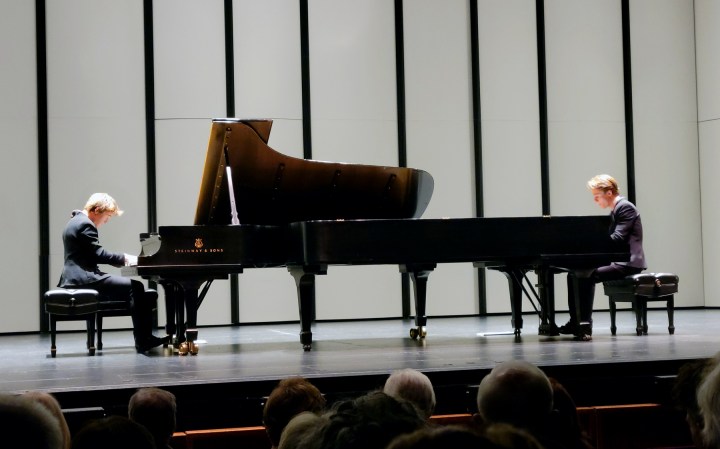 Jan. 23, 2026 - Lucas Jussen (L) and Arthur Jussen (R) performing at the McCallum Theatre.